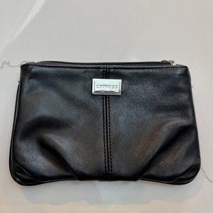 Black Leather Express Clutch